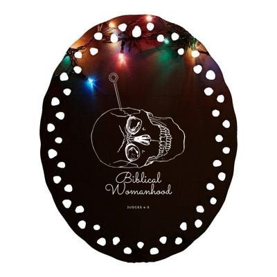 Biblical Womanhood Ceramic Oval Ornament