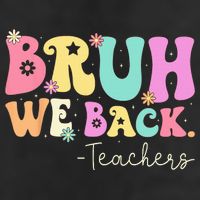 Bruh We Back Teachers  First Day Of School Gifts 7 Panel Mesh Trucker Snapback Hat