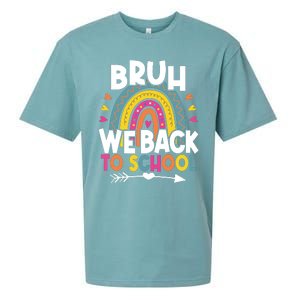 Bruh We Back Teachers Back To School Bruh We Back Sueded Cloud Jersey T-Shirt