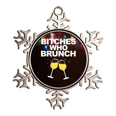 Bitches Who Brunch Funny Mimosa's Sunday Brunch Gift Metallic Star Ornament