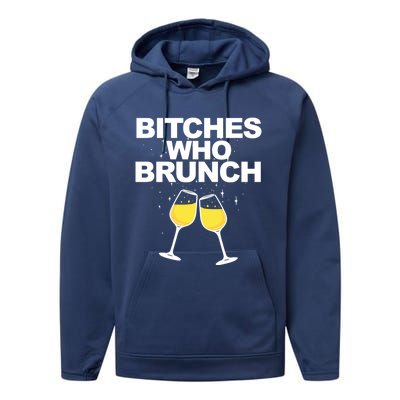 Bitches Who Brunch Funny Mimosa's Sunday Brunch Gift Performance Fleece Hoodie