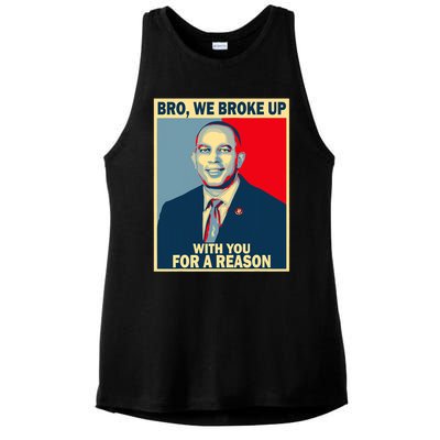 Bro We Broke Up With You For A Reason Ladies PosiCharge Tri-Blend Wicking Tank