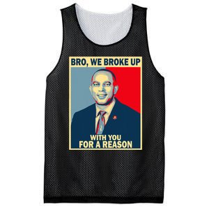 Bro We Broke Up With You For A Reason Mesh Reversible Basketball Jersey Tank