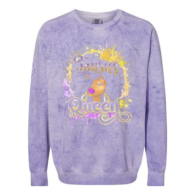 Black Wo Birthday Melanin Taurus Queen Colorblast Crewneck Sweatshirt