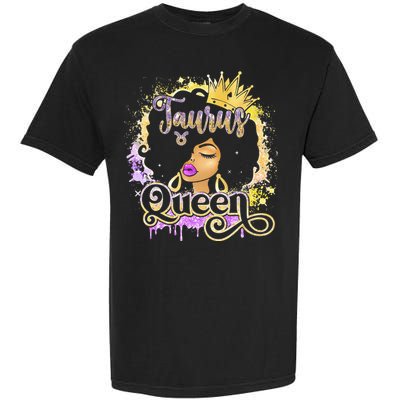 Black Wo Birthday Melanin Taurus Queen Garment-Dyed Heavyweight T-Shirt