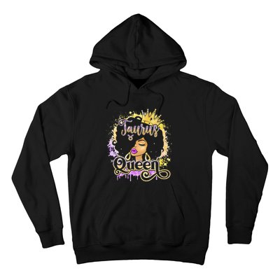 Black Wo Birthday Melanin Taurus Queen Hoodie