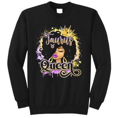 Black Wo Birthday Melanin Taurus Queen Sweatshirt