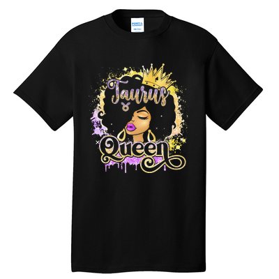 Black Wo Birthday Melanin Taurus Queen Tall T-Shirt