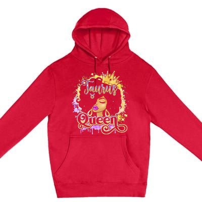 Black Wo Birthday Melanin Taurus Queen Premium Pullover Hoodie