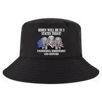 Biden Will Be In 3 States Today Funny Confused Joe Biden Cool Comfort Performance Bucket Hat