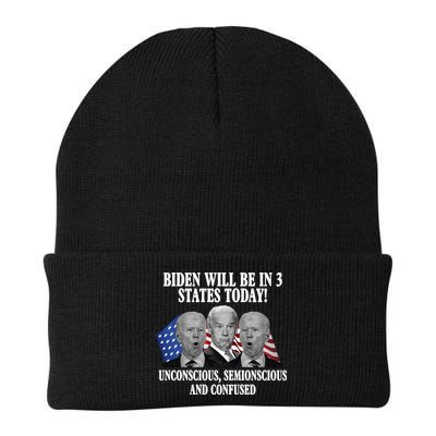 Biden Will Be In 3 States Today Funny Confused Joe Biden Beanie