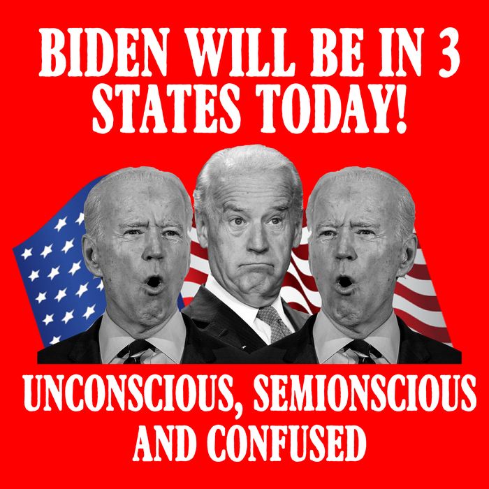 Biden Will Be In 3 States Today Funny Confused Joe Biden Flatbill Hat