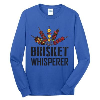 Brisket Whisperer Carnivore Bbq Meat Funny Grilling Gift Tall Long Sleeve T-Shirt