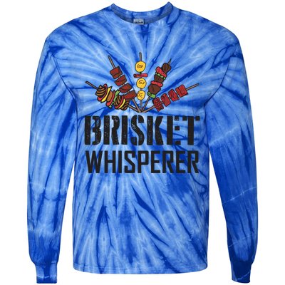 Brisket Whisperer Carnivore Bbq Meat Funny Grilling Gift Tie-Dye Long Sleeve Shirt