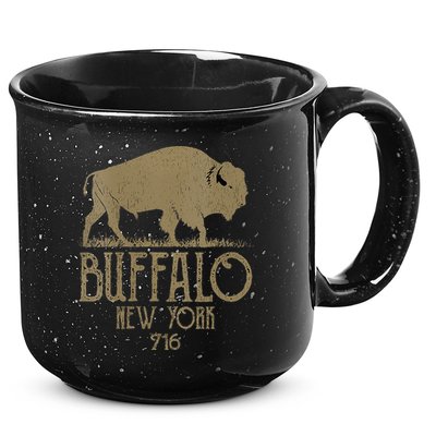 BFLO WNY Clothing Area Code 716 Buffalo New York 15oz Campfire Ceramic Mug