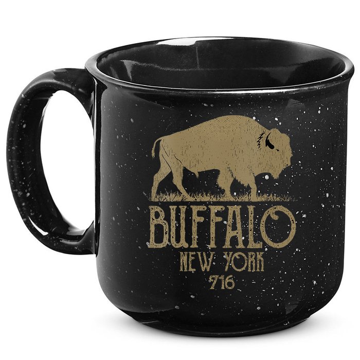 BFLO WNY Clothing Area Code 716 Buffalo New York 15oz Campfire Ceramic Mug