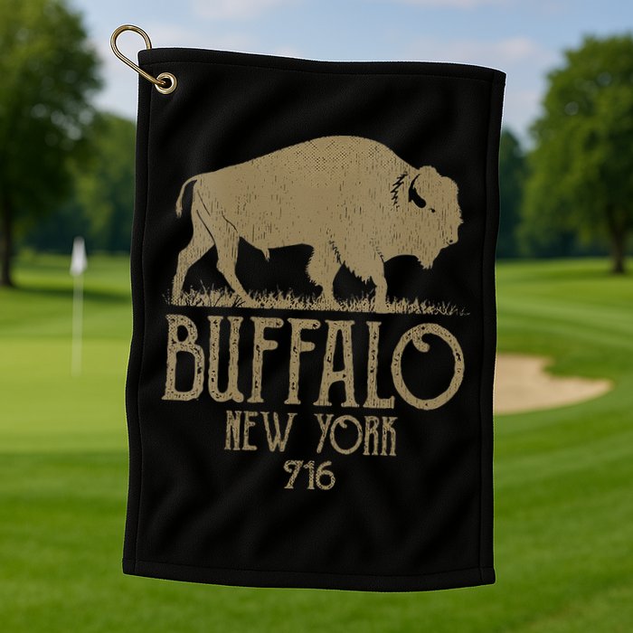 BFLO WNY Clothing Area Code 716 Buffalo New York Golf Towel