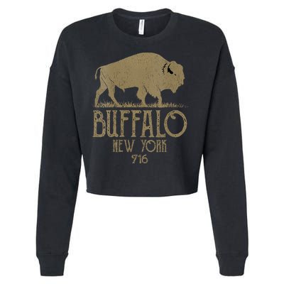 BFLO WNY Clothing Area Code 716 Buffalo New York Cropped Pullover Crew