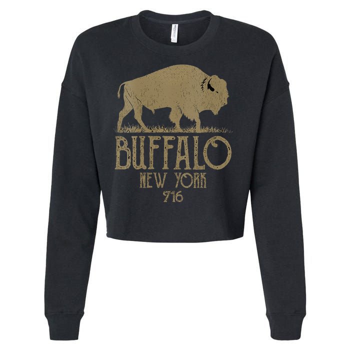BFLO WNY Clothing Area Code 716 Buffalo New York Cropped Pullover Crew