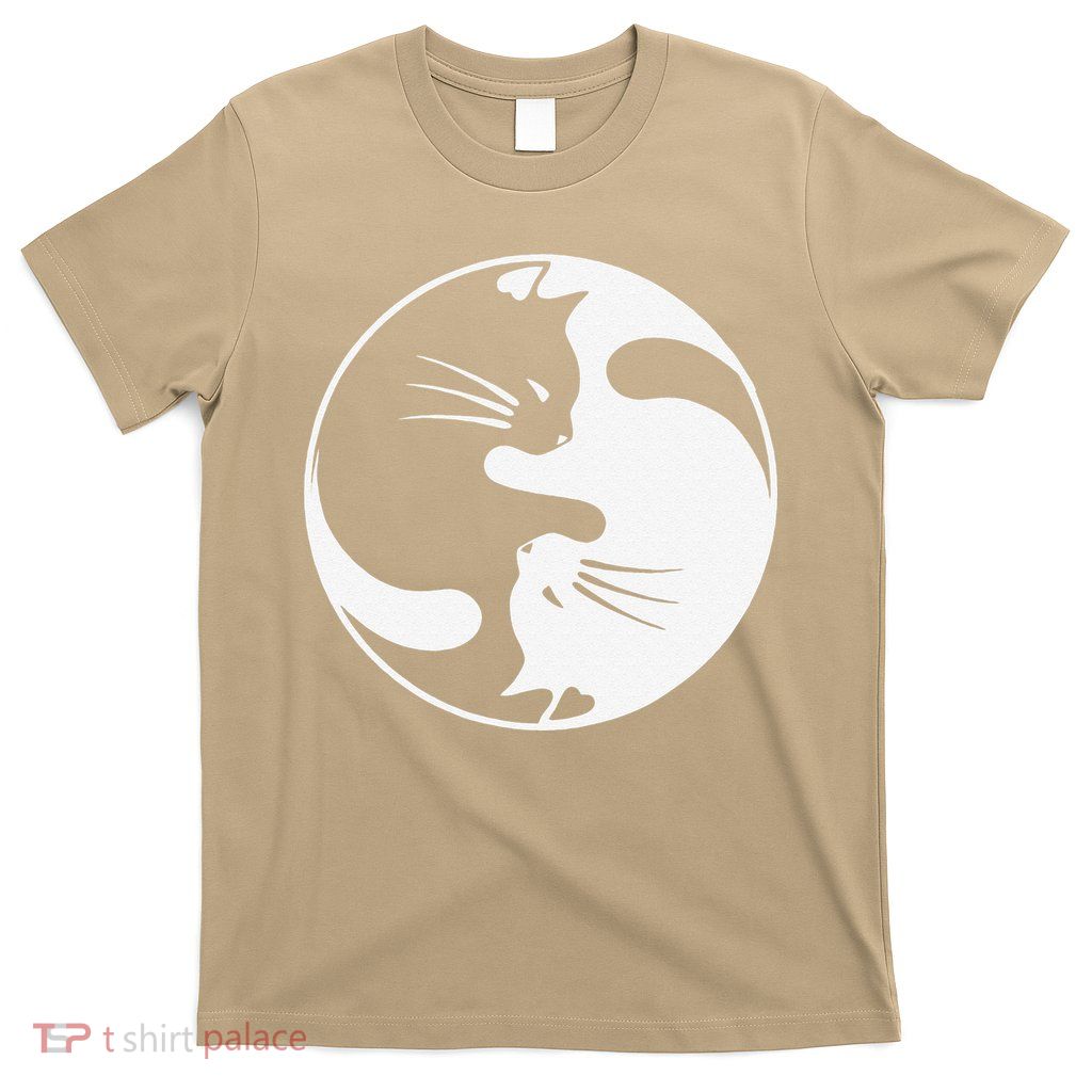 Black White Cat Yin And Yang For Women And Daddy T-Shirt