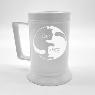 Black White Cat Yin And Yang For Women And Daddy Beer Stein