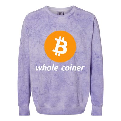 Bitcoin Whole Coiner Colorblast Crewneck Sweatshirt