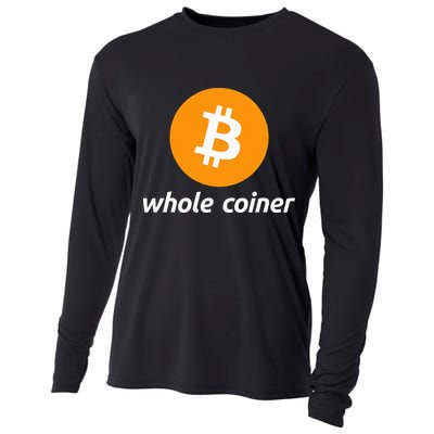 Bitcoin Whole Coiner Cooling Performance Long Sleeve Crew