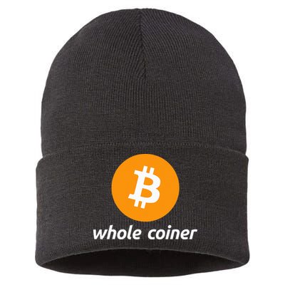 Bitcoin Whole Coiner Sustainable Knit Beanie