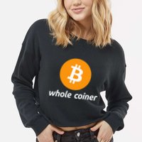 Bitcoin Whole Coiner Cropped Pullover Crew