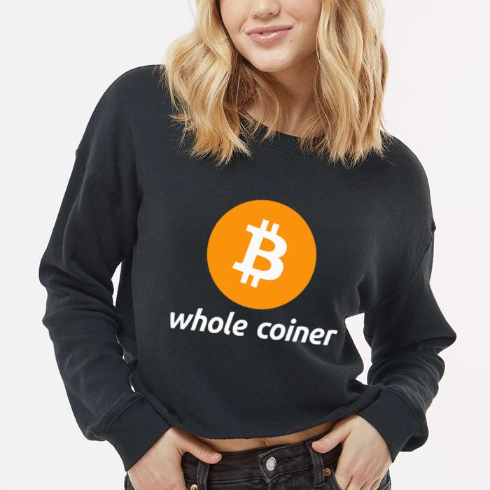 Bitcoin Whole Coiner Cropped Pullover Crew