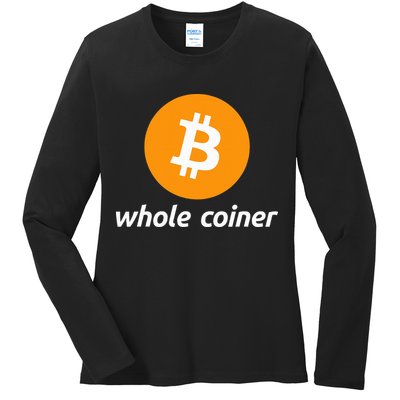 Bitcoin Whole Coiner Ladies Long Sleeve Shirt