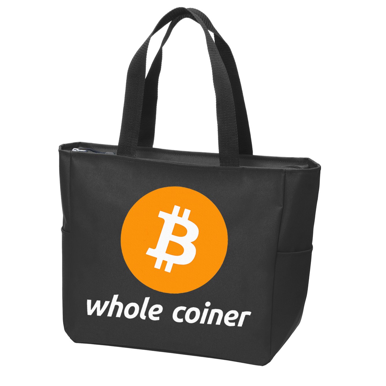 Bitcoin Whole Coiner Zip Tote Bag
