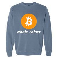 Bitcoin Whole Coiner Garment-Dyed Sweatshirt