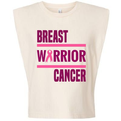 Breast Warrior Cancer Ribbon Garment-Dyed Women's Muscle Tee