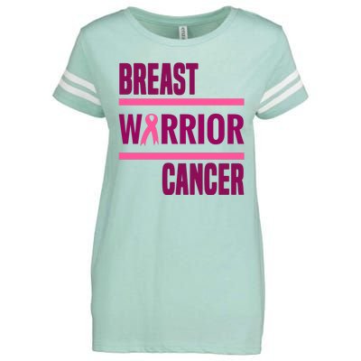 Breast Warrior Cancer Ribbon Enza Ladies Jersey Football T-Shirt