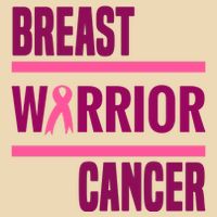 Breast Warrior Cancer Ribbon Zip Tote Bag