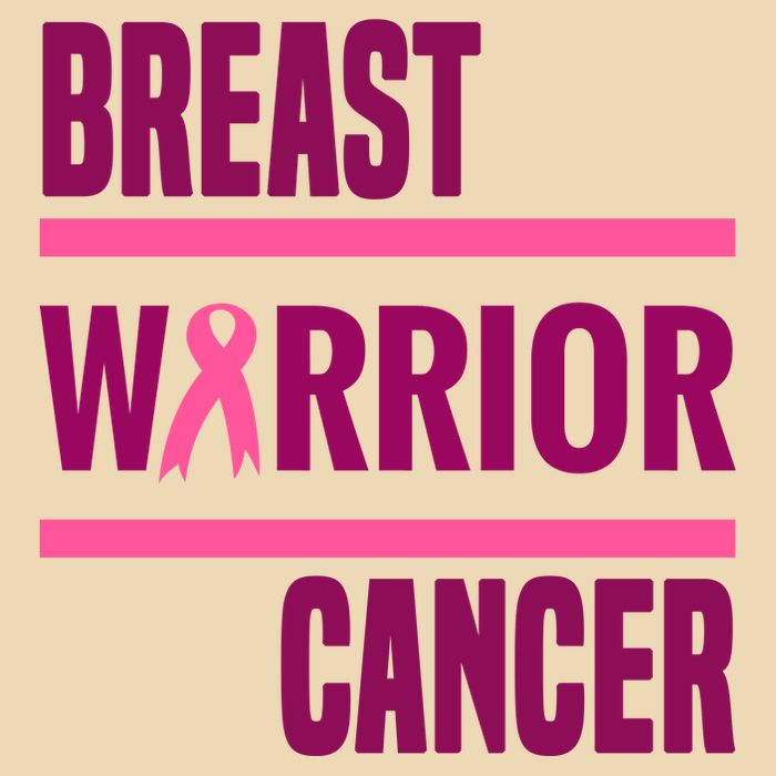 Breast Warrior Cancer Ribbon Zip Tote Bag