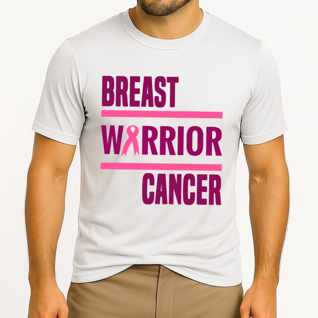 Breast Warrior Cancer Ribbon Cooling Performance Crew T-Shirt