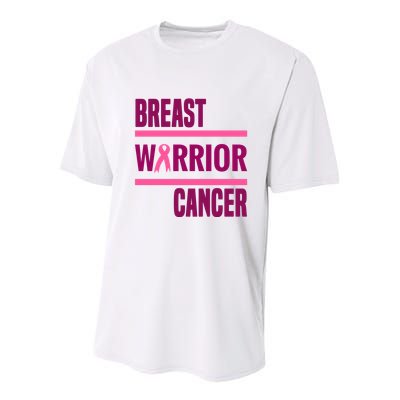 Breast Warrior Cancer Ribbon Youth Performance Sprint T-Shirt