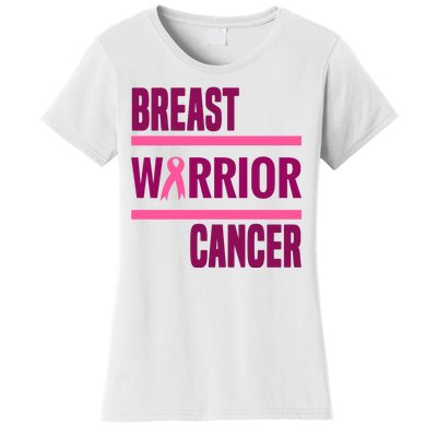 Breast Warrior Cancer Ribbon Women's T-Shirt