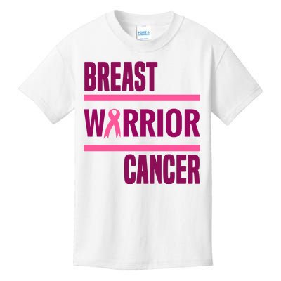 Breast Warrior Cancer Ribbon Kids T-Shirt