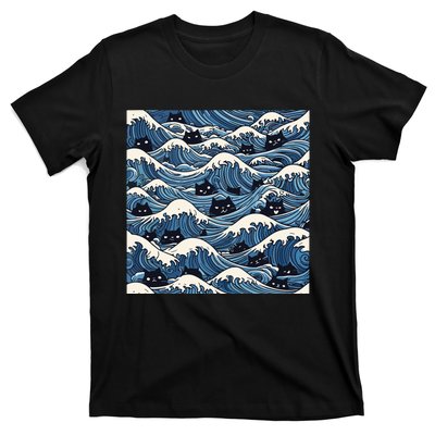 Blue Wave Cat Ladies For Kamala Harris President 2024 T-Shirt