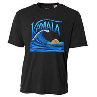 Blue Wave Cat For Kamala Harris Trump Cooling Performance Crew T-Shirt