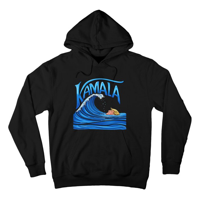 Blue Wave Cat For Kamala Harris Trump Hoodie