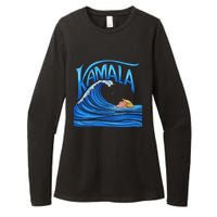 Blue Wave Cat For Kamala Harris Trump Womens CVC Long Sleeve Shirt