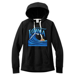 Blue Wave Cat For Kamala Harris Trump Women's Fleece Hoodie