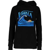 Blue Wave Cat For Kamala Harris Trump Womens Funnel Neck Pullover Hood