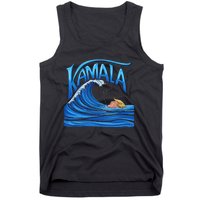 Blue Wave Cat For Kamala Harris Trump Tank Top