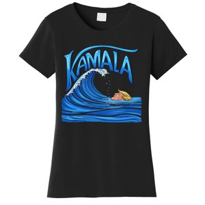 Blue Wave Cat For Kamala Harris Trump Women's T-Shirt