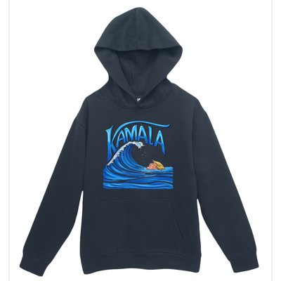 Blue Wave Cat For Kamala Harris Trump Urban Pullover Hoodie